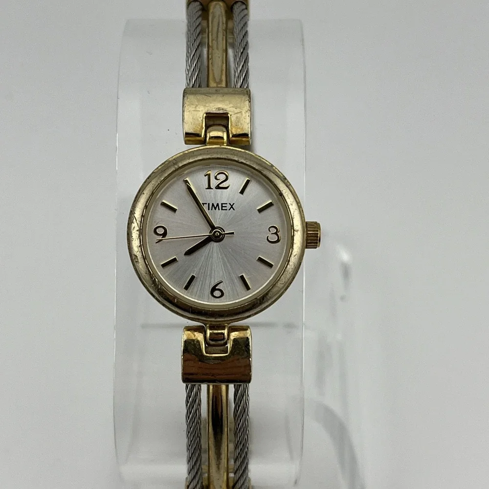 Timex Watch Women‎ 22mm Silver Gold Two Tone 6.75